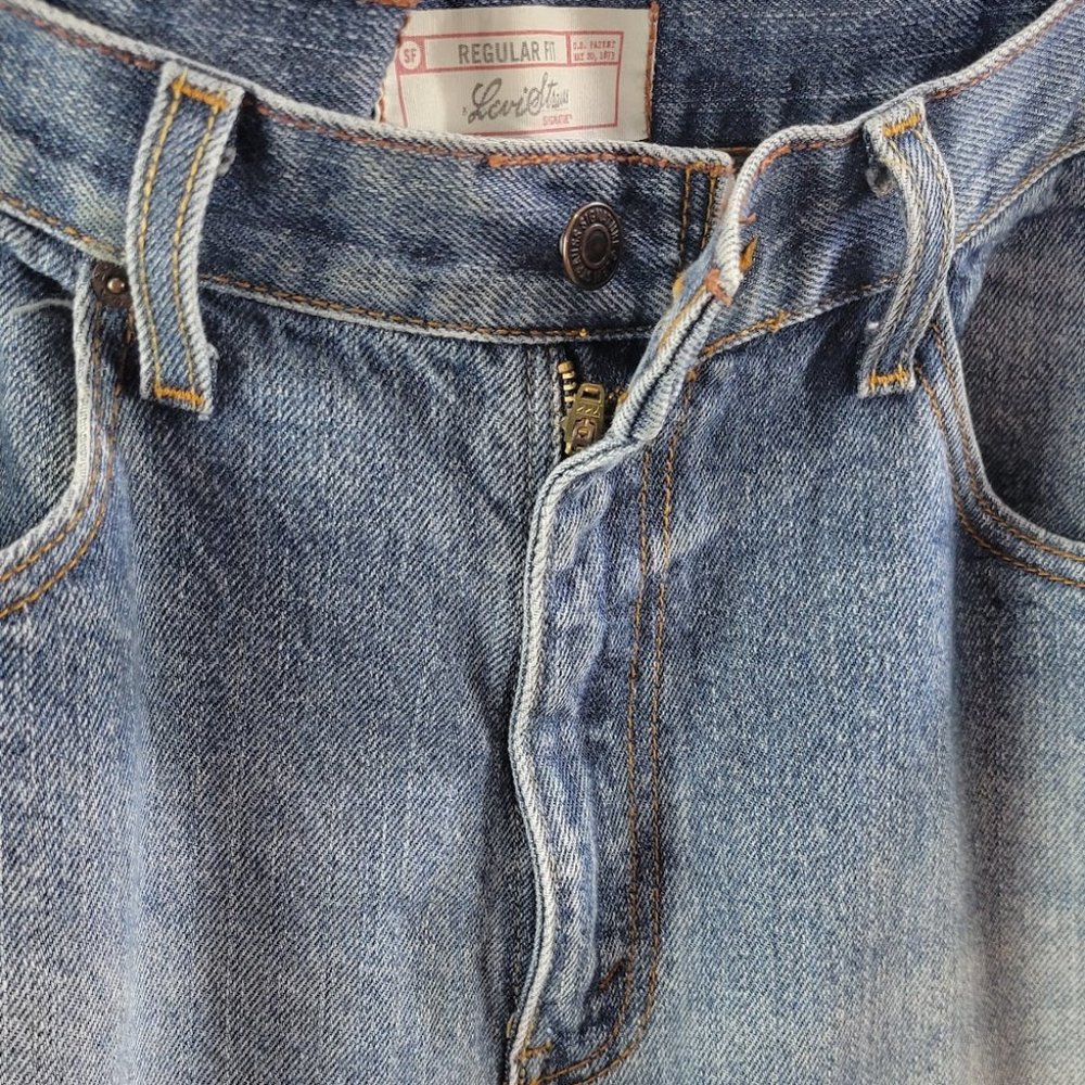 LEVI STRAUSS SIGNATURE 1873 regular fit denim Sz 34X36 - Picture 3 of 7